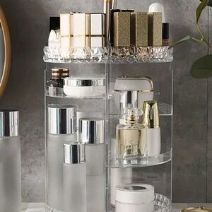 Rotating Clear Cosmetic Organizer